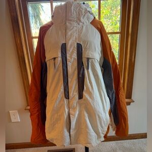 North Face Men's Jacket - Cream and Orange